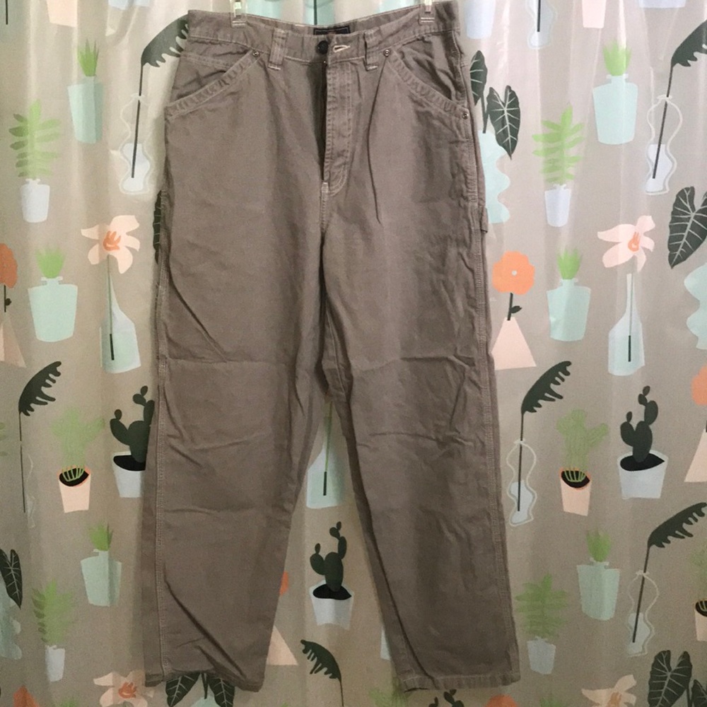 Men’s Route 66 khaki cargo wide leg pants